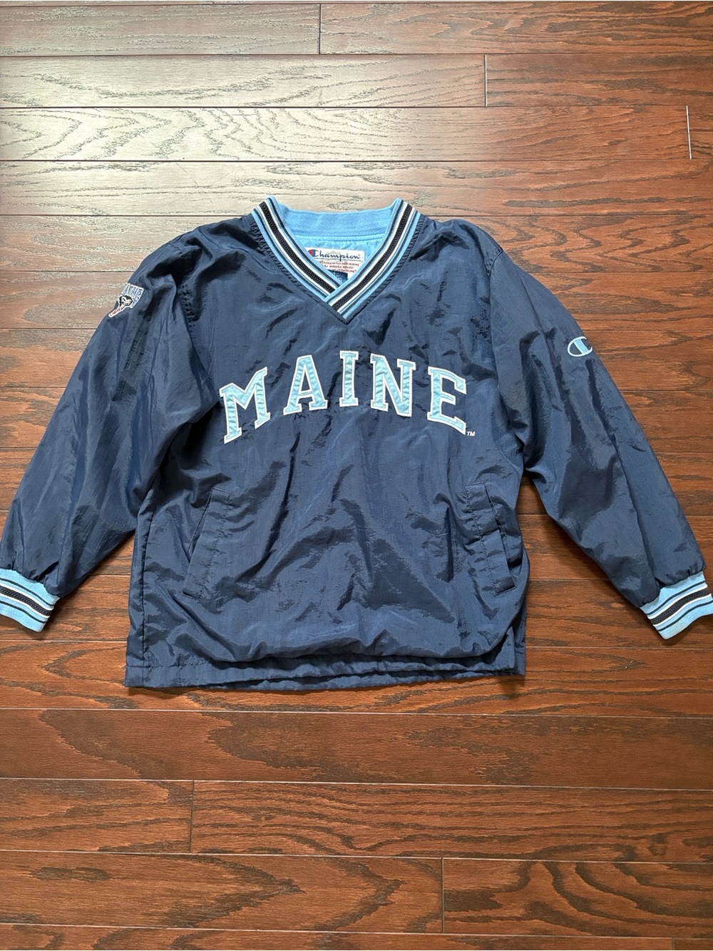 Champion Navy and Light Blue "MAINE" Pullover *Vintage*